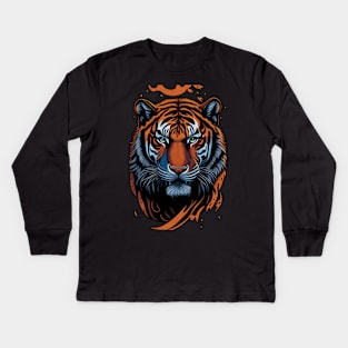 Tiger Spirit - Roar with Majesty Kids Long Sleeve T-Shirt